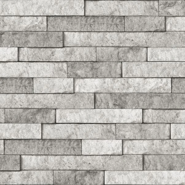 Fine Décor Wallpaper Grey Stone Self Adhesive Backsplash Tiles - Image 2