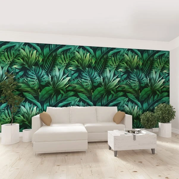 Dunelm Tropical Leaves Green Mural - Image 3