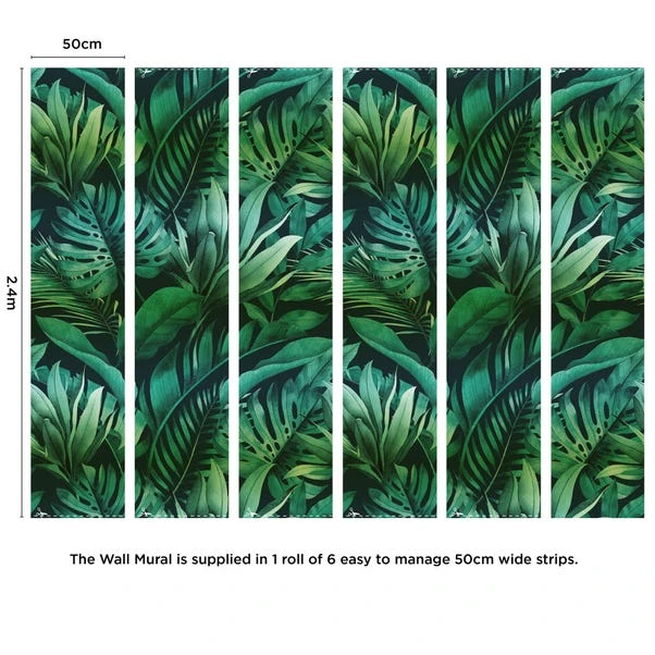 Dunelm Tropical Leaves Green Mural - Image 5