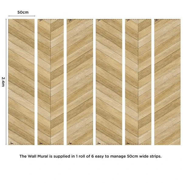 Dunelm Chevron Wood Mural - Image 4