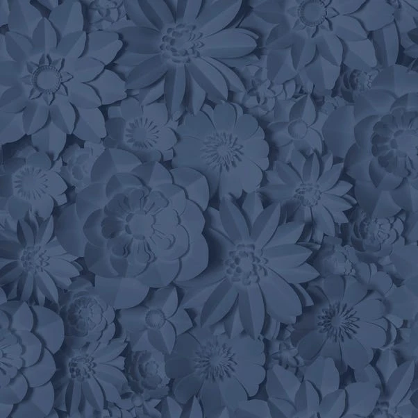 Dunelm Dimensions Floral Navy Wallpaper - Image 4