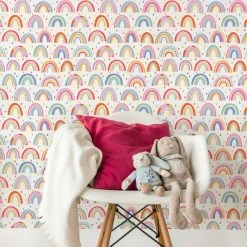 Dunelm Over The Rainbow Pink Wallpaper