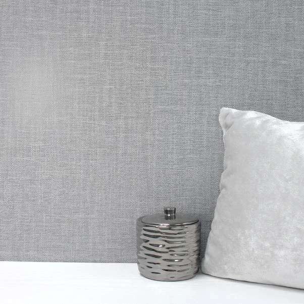 Crown Wallpaper Scandi Textured Grey Wallpaper