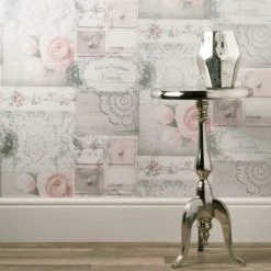 Crown Wallpaper Ophelia Decoupage Blush Wallpaper