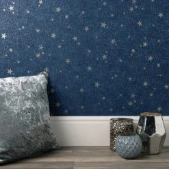 Crown Wallpaper Starlight Navy Wallpaper