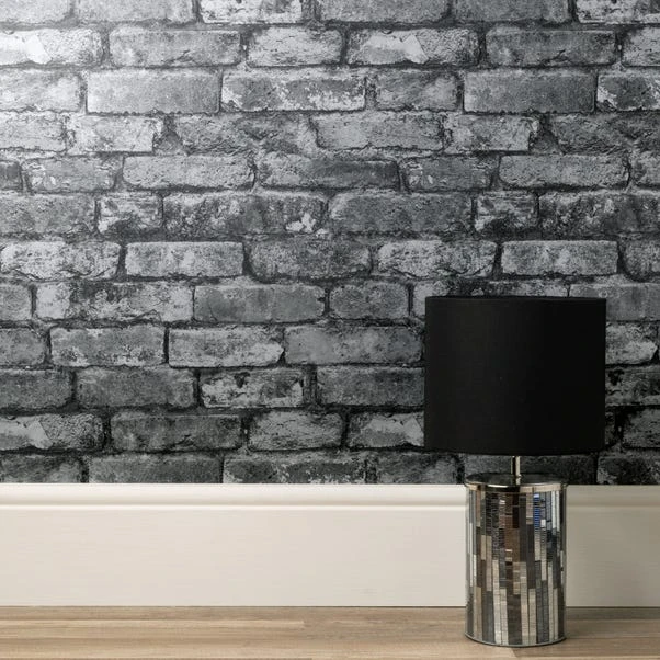 Fine Décor Wallpaper Rustic Silver Brick Wallpaper 3 Fine Décor Wallpaper Rustic Silver Brick Wallpaper