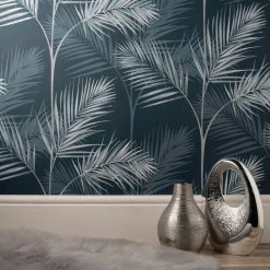 Fine Décor Wallpaper South Beach Navy Wallpaper