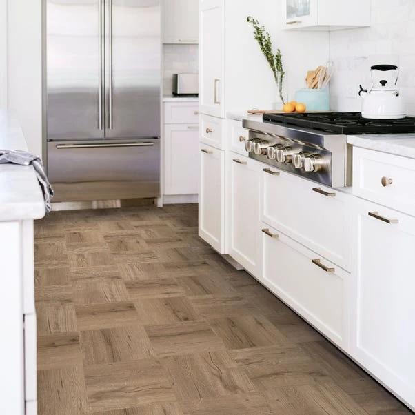 Pickling Brown Self Adhesive Floor Tiles