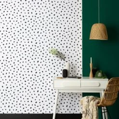 Dunelm Spot Monochrome Wallpaper