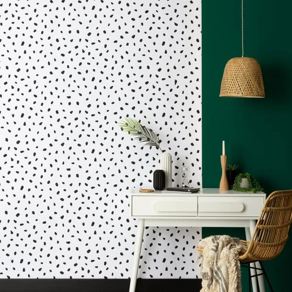Dunelm Spot Monochrome Wallpaper