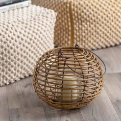 Dunelm Rattan Ball Lantern