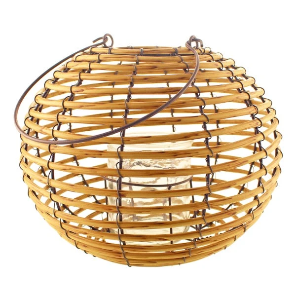 Dunelm Rattan Ball Lantern - Image 5