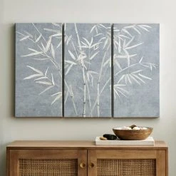 Dunelm Global Set Of 3 Bamboo Canvas'