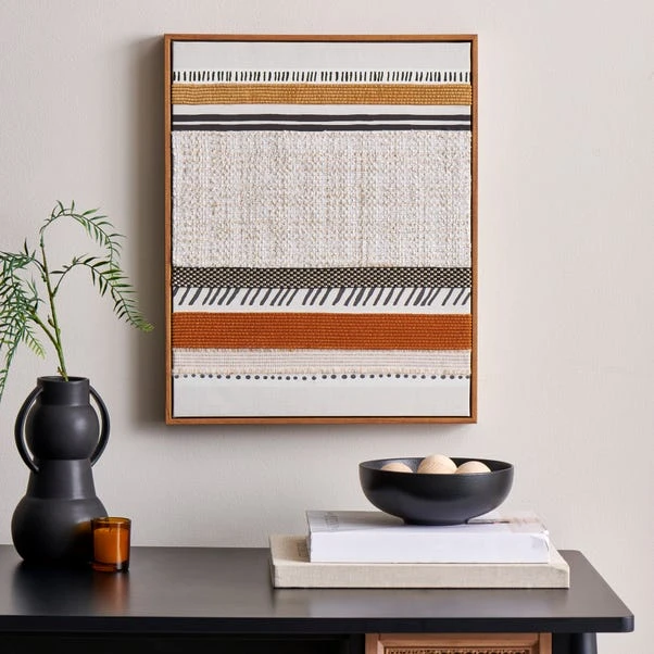 Dunelm Embroidered Global Textile Print