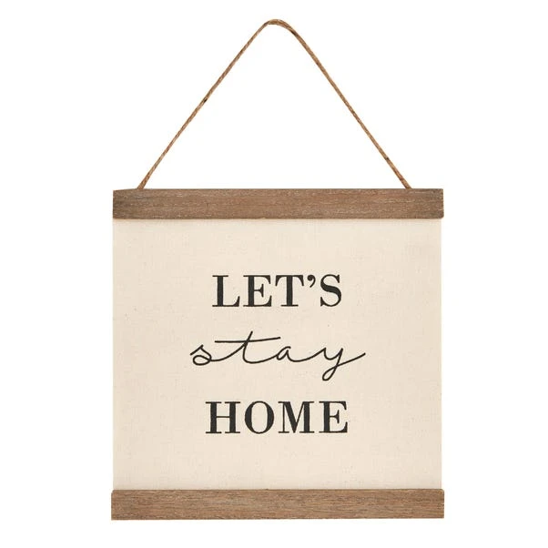 Dunelm Let's Stay Home Hanging Plaque 4 Dunelm Let's Stay Home Hanging Plaque - Image 2