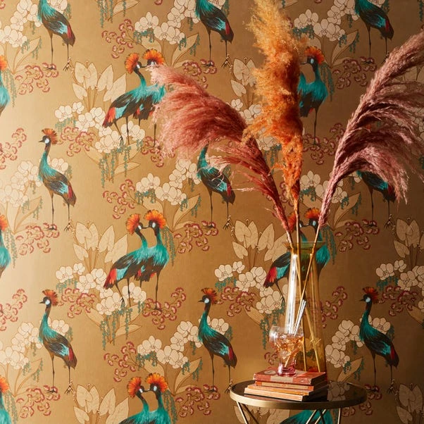 Dunelm Mariba Ochre Wallpaper - Image 2