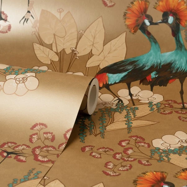 Dunelm Mariba Ochre Wallpaper - Image 4