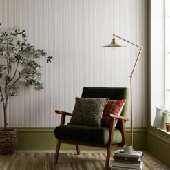 Dunelm Ticking Natural Striped Wallpaper