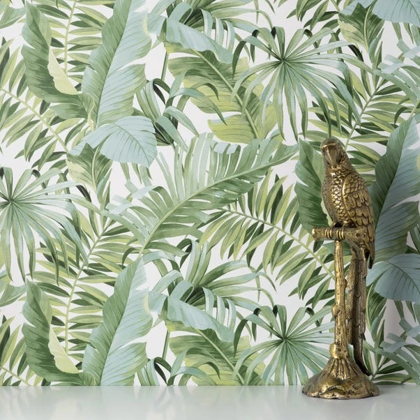 Fine Décor Wallpaper Tropical Maui Green Wallpaper