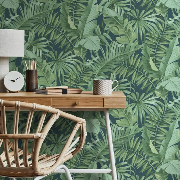 Fine Décor Wallpaper Tropical Navy Maui Wallpaper - Image 5