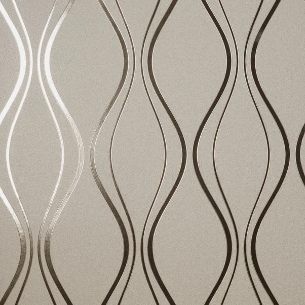 Platinum Rosco Foil Wave Gold Wallpaper - Image 4