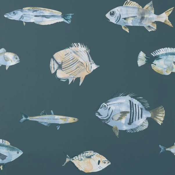 Dunelm Watercolour Fish Wallpaper - Image 2
