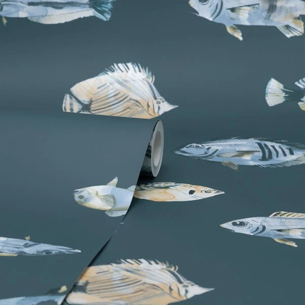 Dunelm Watercolour Fish Wallpaper - Image 3