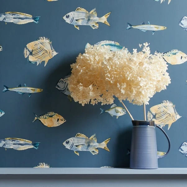 Dunelm Watercolour Fish Wallpaper - Image 5