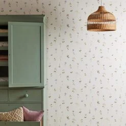 Dunelm Pressed Flowers Wallpaper