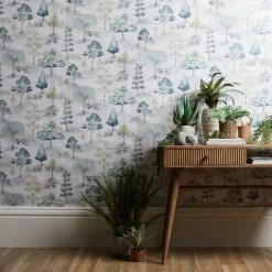 Dunelm Tree Green Wallpaper