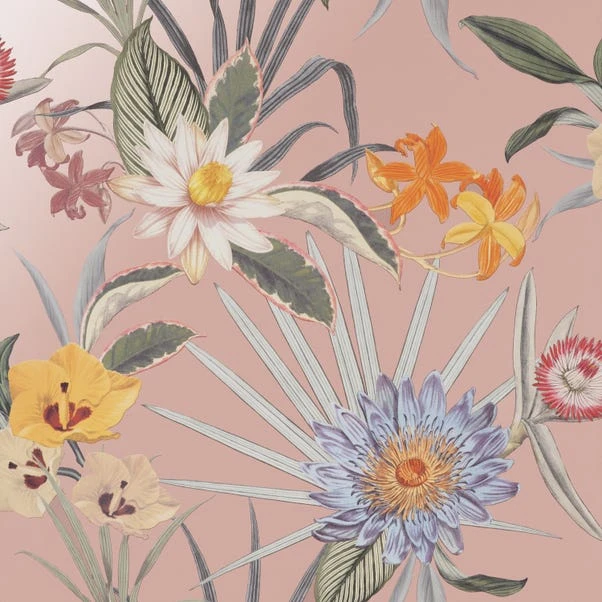 Dunelm Tropical Floral Blush Wallpaper - Image 2