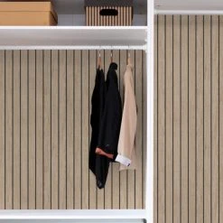 NuWallpaper Nu Wall Self Adhesive Wooden Panel Wall Natural Wallpaper 13 NuWallpaper Nu Wall Self Adhesive Wooden Panel Wall Natural Wallpaper -Dunelm Shop 30757438 alt05