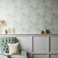 Dunelm Tropical Pastel Grey Wallpaper