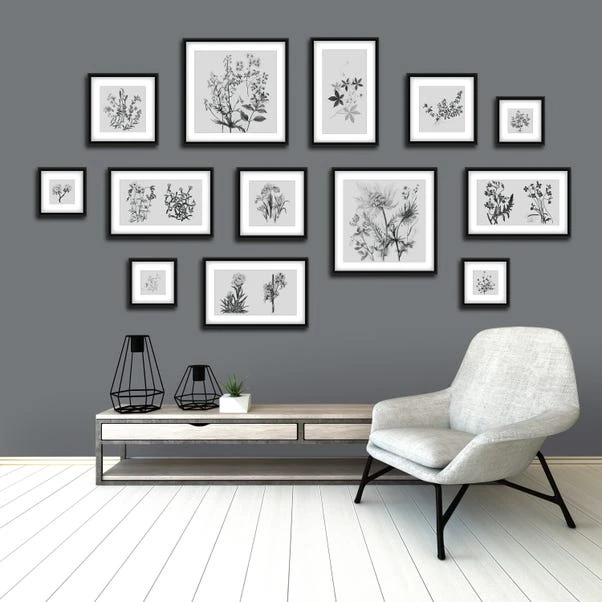 Dunelm Botanical Gallery Wall Grey Mural - Image 2