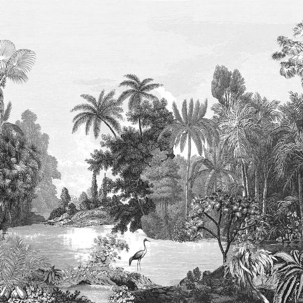 Dunelm Vintage Tropical Black And White Mural - Image 5