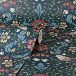 Dunelm Ruskin Navy Wallpaper 9 Dunelm Ruskin Navy Wallpaper -Dunelm Shop 30770287 alt02