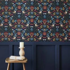 Dunelm Ruskin Navy Wallpaper 11 Dunelm Ruskin Navy Wallpaper -Dunelm Shop 30770287 alt04