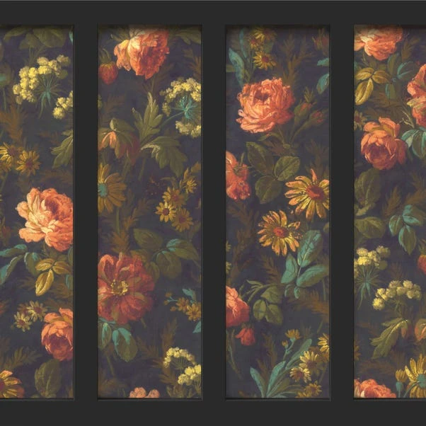 Dunelm Vintage Floral Black Mural - Image 5