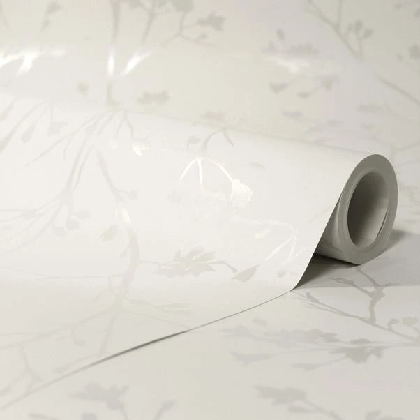 Dunelm Ivory Sprig Natural Wallpaper