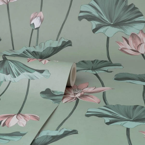 Dunelm Waterlily Lilypad Wallpaper - Image 3