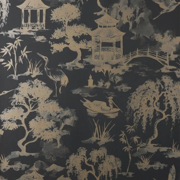 Dunelm Watercolour Scene Raven Wallpaper - Image 2