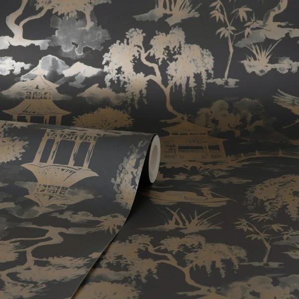 Dunelm Watercolour Scene Raven Wallpaper - Image 3