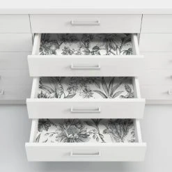 Brewster Etched Floral Mono Self Adhesive Wallpaper