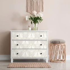 Brewster Rabbits Natural Self Adhesive Wallpaper