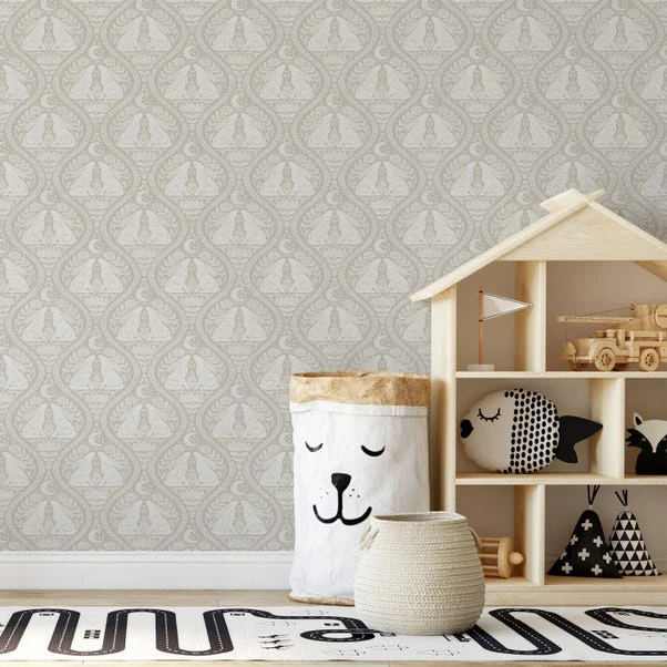 Brewster Rabbits Natural Self Adhesive Wallpaper - Image 6