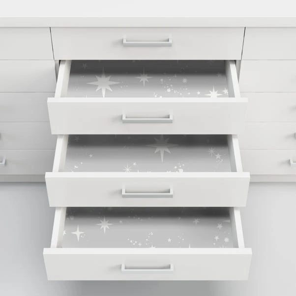 Brewster Scattered Stars Grey Self Adhesive Wallpaper - Image 5