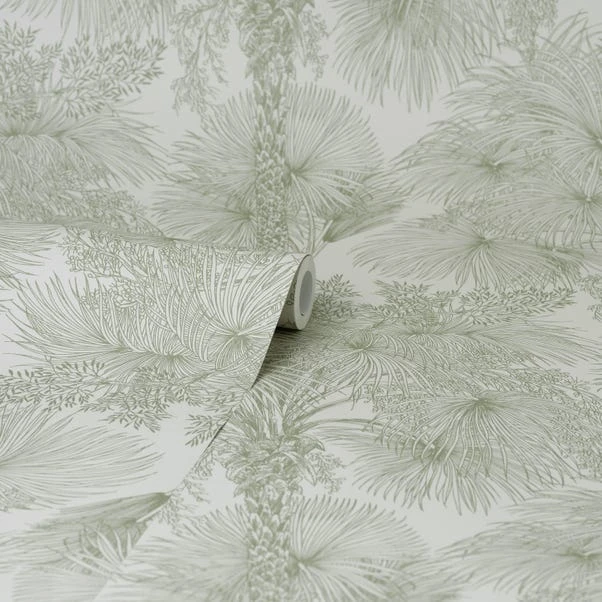 Brewster Vintage Tropical Sage Self Adhesive Wallpaper - Image 3