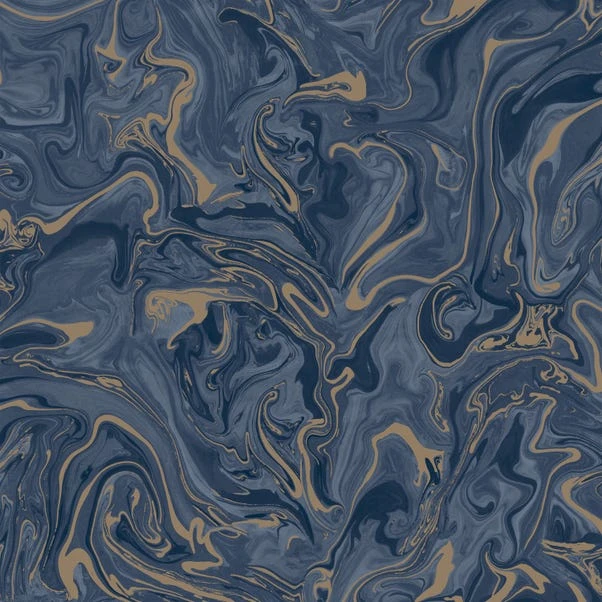 Fine Décor Wallpaper Marble Navy Wallpaper - Image 6