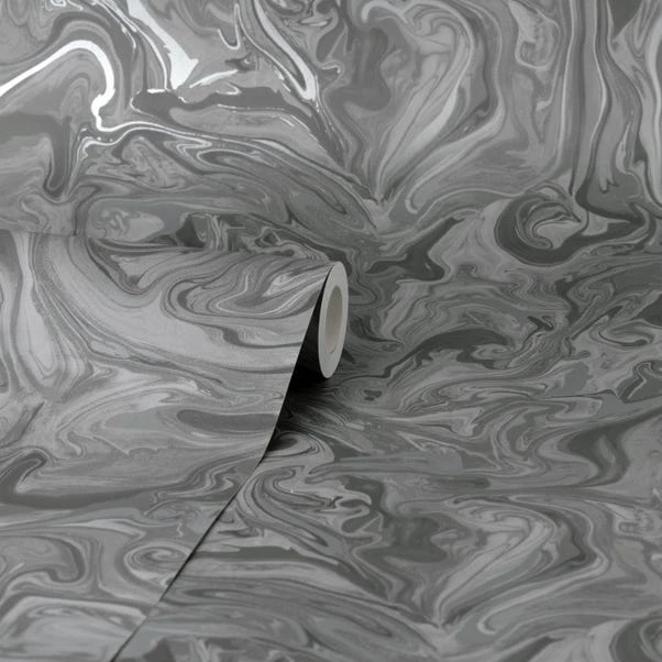 Fine Décor Wallpaper Marble Charcoal Wallpaper - Image 3