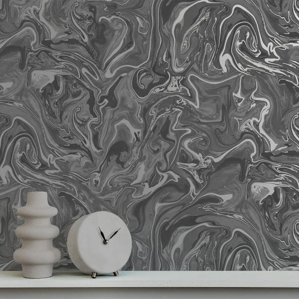 Fine Décor Wallpaper Marble Charcoal Wallpaper - Image 5